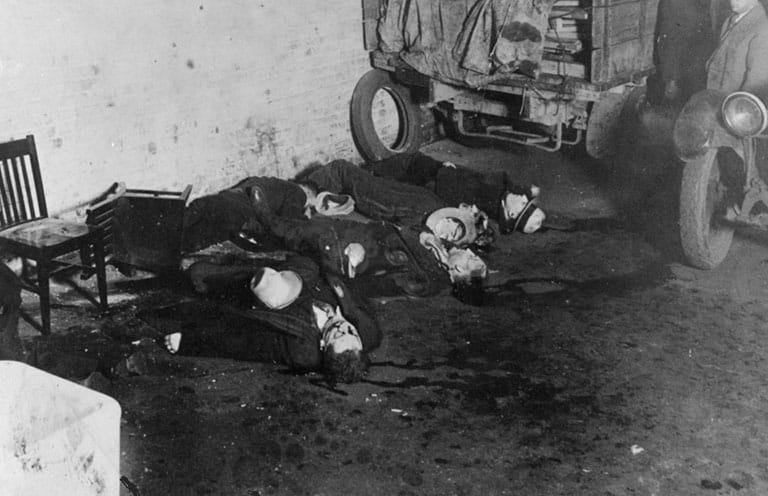 St. Valentine’s Day Massacre in a garage on Chicago’s North Side