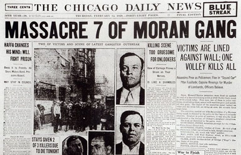Massacre 7 of Moran Gang Newspaper