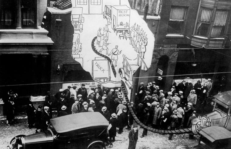 Sketch of Massacre on Building